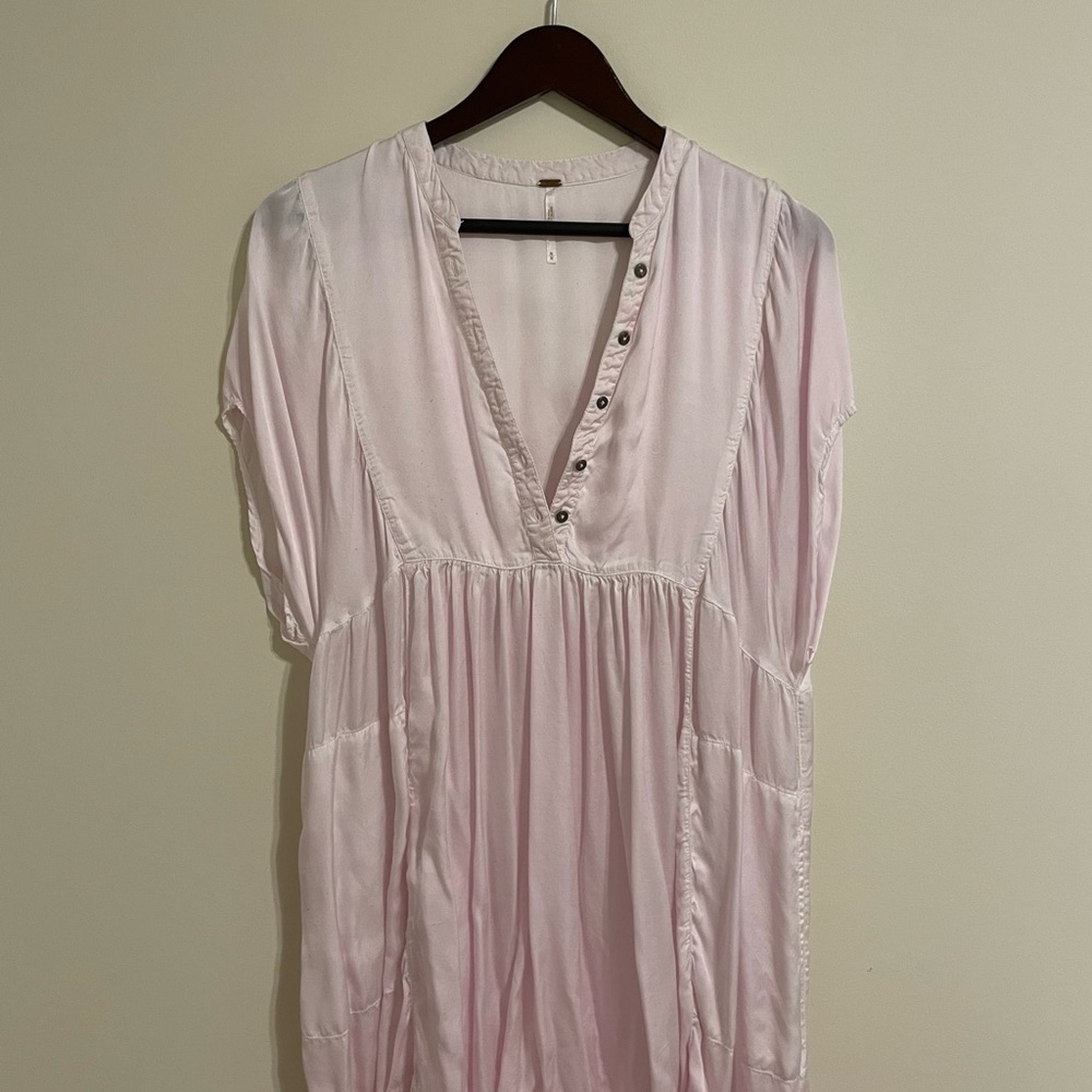 Free People Rowan Tunic Dress in Soft Pink in Size Medium - Picture 4 of 10